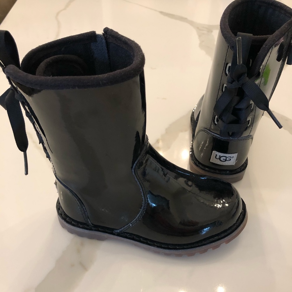 Little girls size 8 Ugg black boots